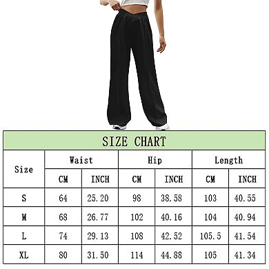 Womens Wide Leg Sweatpants High Waisted Baggy Lounge Pants Athletic Loose Trousers with Pockets