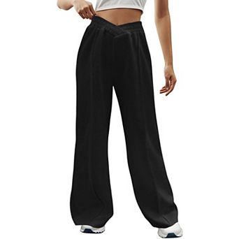 Womens Wide Leg Sweatpants High Waisted Baggy Lounge Pants Athletic Loose Trousers with Pockets