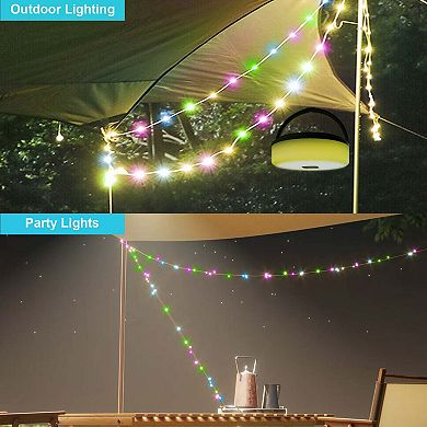 Portable 32.8 Ft Waterproof Retractable String Light