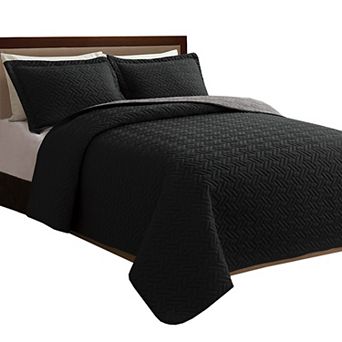 Elegant Comfort 3 pc Majestic Quilted Reversible Bedspread Coverlet Set