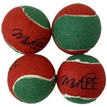 Midlee Candy Cane Christmas Dog Tennis Balls 2.5" With Squeakers