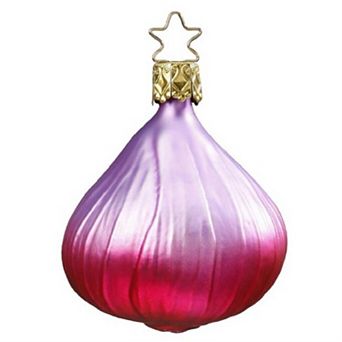 Inge Glas Red Onion Bulb Vegetable German Glass Christmas Tree Ornament