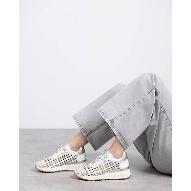 Carmela Leather Women's Braided Sneakers By XTI