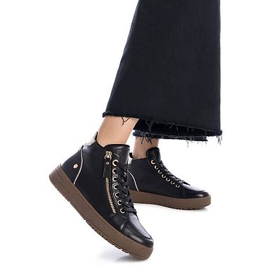 Carmela Collection Women's Leather High Top Sneakers By XTI