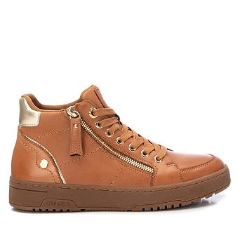 Carmela Collection Women's Leather High Top Sneakers By XTI