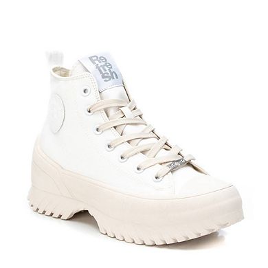 Women's Canvas Platform High-Top Sneakers By XTI