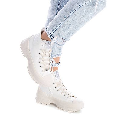 Women's Canvas Platform High-Top Sneakers By XTI