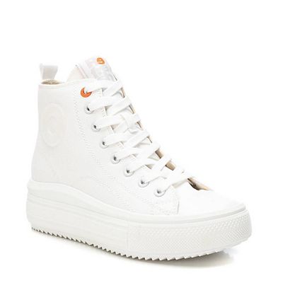 Refresh Women's High Top Canvas Sneakers with side Zipper 172722