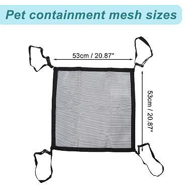 1 pcs Dog Car Net Barrier, with Adjustable Rope and Hook, Pet Barrier Backseat Dog Car Net