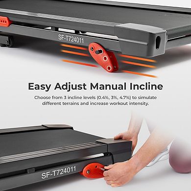 Sunny Health & Fitness Active 300 Smart Incline Treadmill