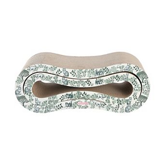 Suvi Modern Cardboard Infinity 2-in-1 Lounge Bed Cat Scratcher with Catnip