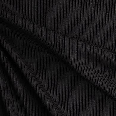 Women's Ribbed Scoop Neck Sleeveless Colorblock Bodycon Above Knee Dress