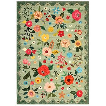 Garvee Machine Washable Flower Area Rug Ultra Thin Stain Resistant Non Slip indoor Carpet