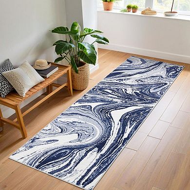 Garvee Machine Washable Non Slip Modern Abstract Area Rug Stain Resistant Carpet for Bedroom Kitchen