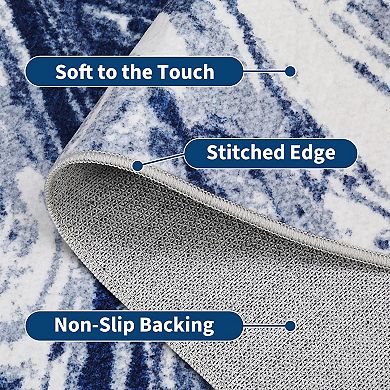 Garvee Machine Washable Non Slip Modern Abstract Area Rug Stain Resistant Carpet for Bedroom Kitchen