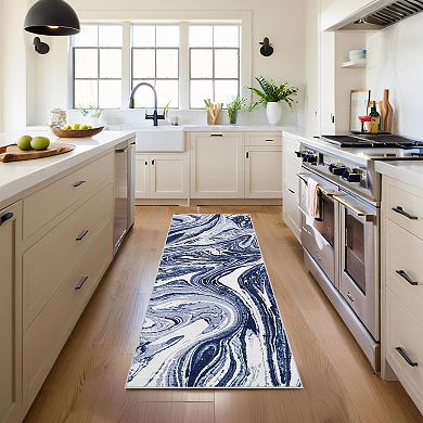 Garvee Machine Washable Non Slip Modern Abstract Area Rug Stain Resistant Carpet for Bedroom Kitchen