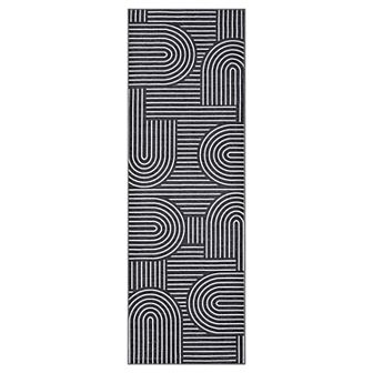 Garvee Washable Modern Geometric Line Area Rug Low Pile Non Slip Mat for Home Decor