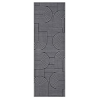 Garvee Washable Modern Geometric Line Area Rug Low Pile Non Slip Mat for Home Decor