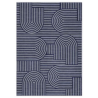Garvee Washable Modern Geometric Line Area Rug Low Pile Non Slip Mat for Home Decor