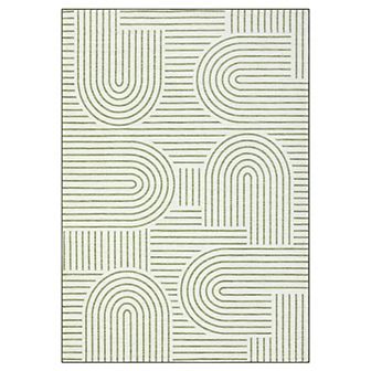 Garvee Washable Modern Geometric Line Area Rug Low Pile Non Slip Mat for Home Decor