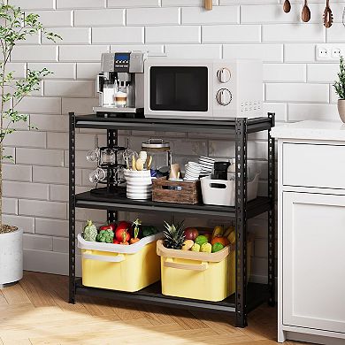 5-Tier Garage Shelving Unit, Adjustable Steel Utility Storage Rack, 48" W x 16" D x 72" H