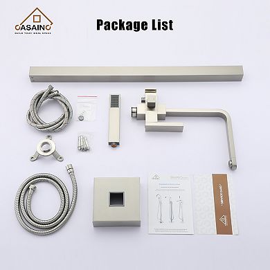 1-Handle Freestanding Tub Faucet with Handheld Shower Head
