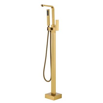 1-Handle Freestanding Tub Faucet with Handheld Shower Head