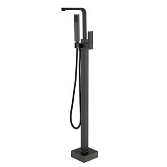 1-Handle Freestanding Tub Faucet with Handheld Shower Head