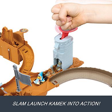 Hot Wheels Mario Kart Bowser's Castle Track Set with Kamek Die-Cast Vehicle