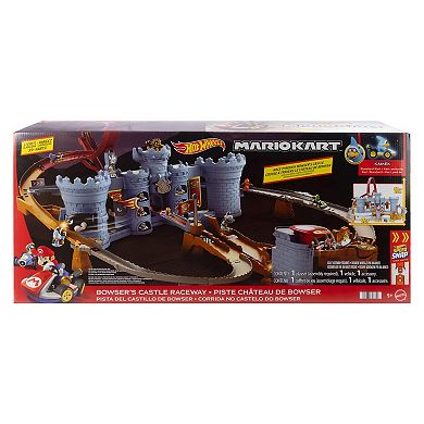 Hot Wheels Mario Kart Bowser's Castle Track Set with Kamek Die-Cast Vehicle