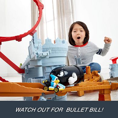 Hot Wheels Mario Kart Bowser's Castle Track Set with Kamek Die-Cast Vehicle