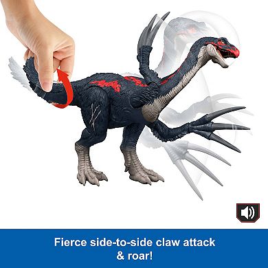 Mattel Jurassic World Slash N Roar Therizinosaurus Dinosaur Figure with Sound