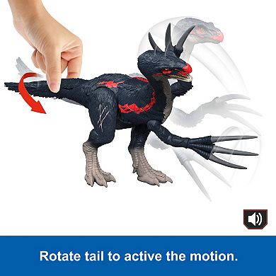 Mattel Jurassic World Slash N Roar Therizinosaurus Dinosaur Figure with Sound