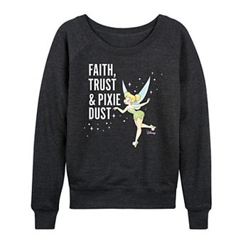 Disney's Tinker Bell Women's Faith, Trust, & Pixie Dust French Terry Long Sleeve Tee