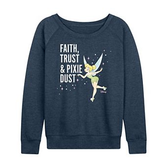 Disney's Tinker Bell Women's Faith, Trust, & Pixie Dust French Terry Long Sleeve Tee
