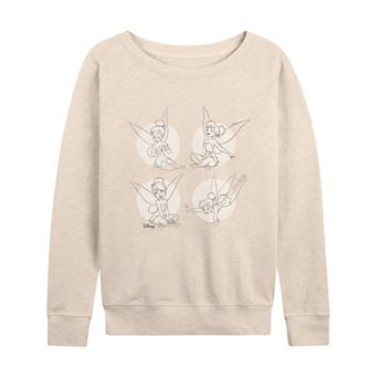 Disney's Tinker Bell Women's Pose French Terry Long Sleeve Tee