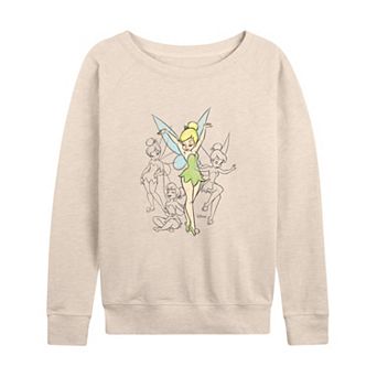 Disney's Tinker Bell Women's Sketches French Terry Long Sleeve Tee