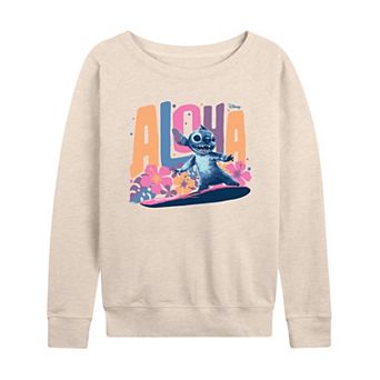 Disney's Lilo & Stitch Women's Aloha Stitch French Terry Long Sleeve Tee