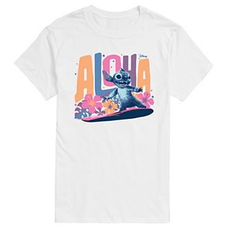 Disney's Lilo & Stitch Men's Aloha Stitch Surfing Graphic Tee