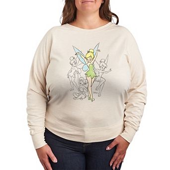 Disney's Tinker Bell Plus Size Sketches French Terry Long Sleeve Tee
