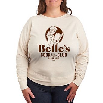 Disney's Beauty and the Beast Plus Size Belle's Book Club French Terry Long Sleeve Tee