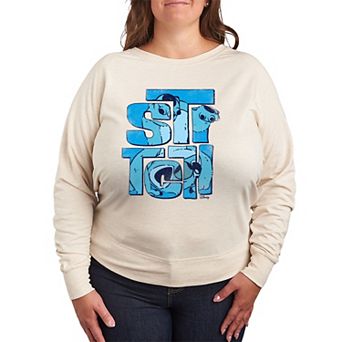 Disney's Lilo & Stitch Plus Size Stitch French Terry Long Sleeve Tee