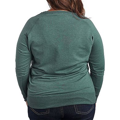 Disney's Lilo & Stitch Plus Size Floral Stitch French Terry Long Sleeve Tee