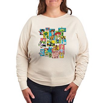 Disney / Pixar's Toy Story Plus Size Character Grid French Terry Long Sleeve Tee