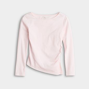 Girls 6-20 SO® Long Sleeve Asymmetrical Top in Regular & Plus Size