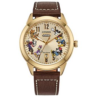 Disney's Mickey Mouse & Friends Men's Leather Strap Watch by Citizen