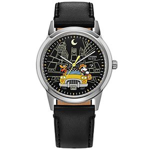 Disney's Mickey Mouse & Friends Unisex Eco-Drive Black Leather