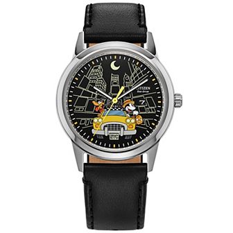 Disney's Mickey Mouse & Pluto Leather Strap Watch by Citizen