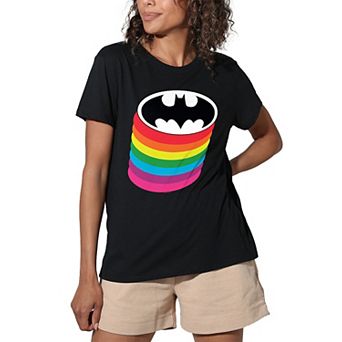Juniors' DC Comics Batman Logo Pride Graphic Tee