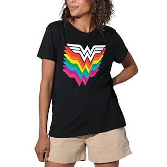 Juniors' DC Comics Wonder Woman Logo Pride Graphic Tee